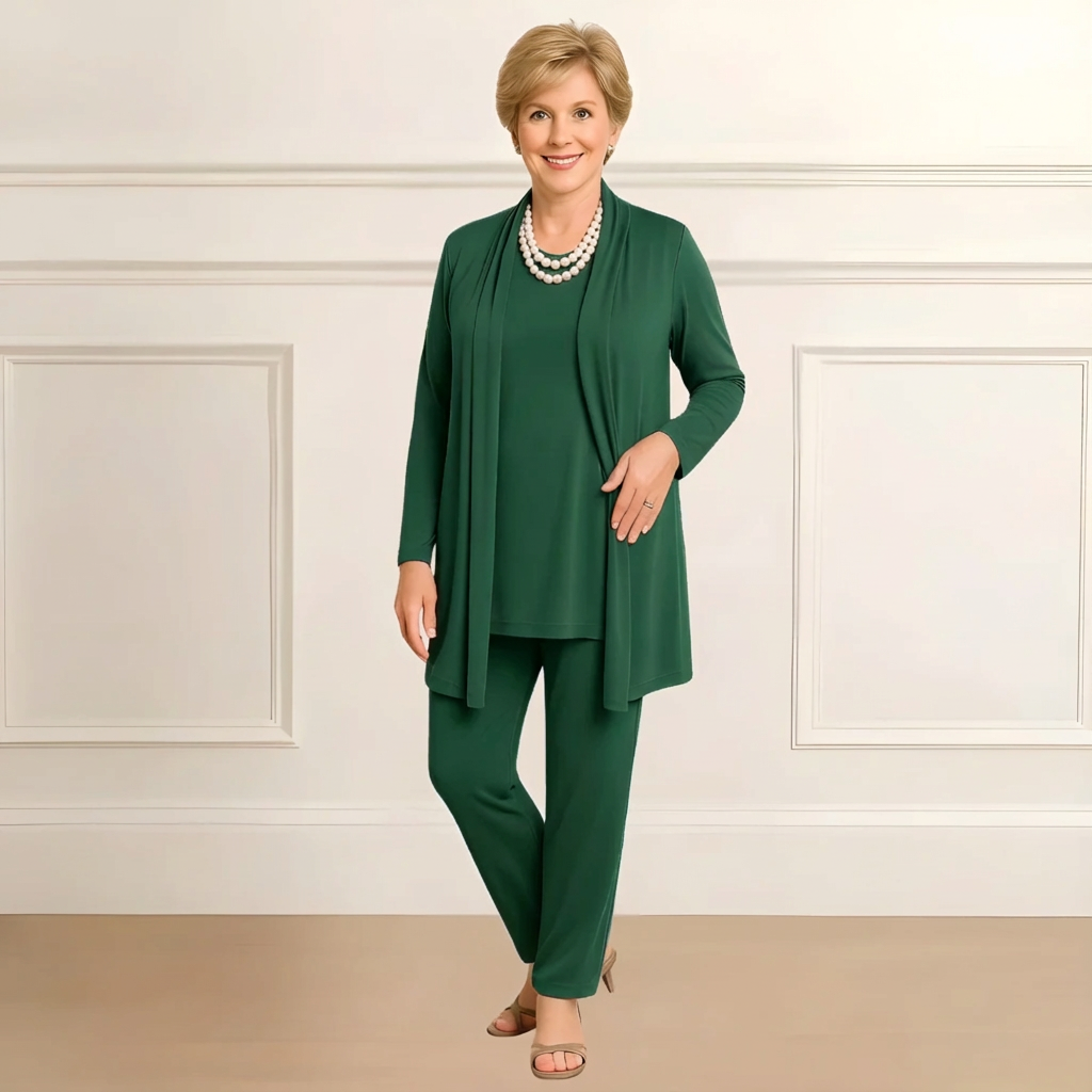 Nova Cardigan Top And Pants Set For Women, Comfortable All Day Polished Look