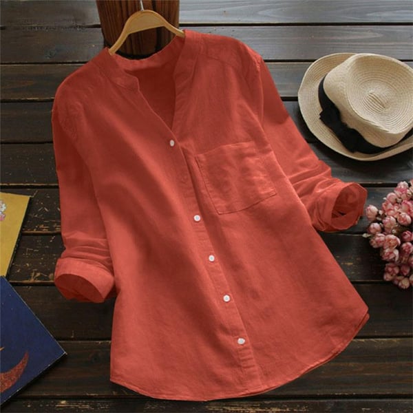 Aster Women Relaxed Fit Button Shirt Blouse Classic