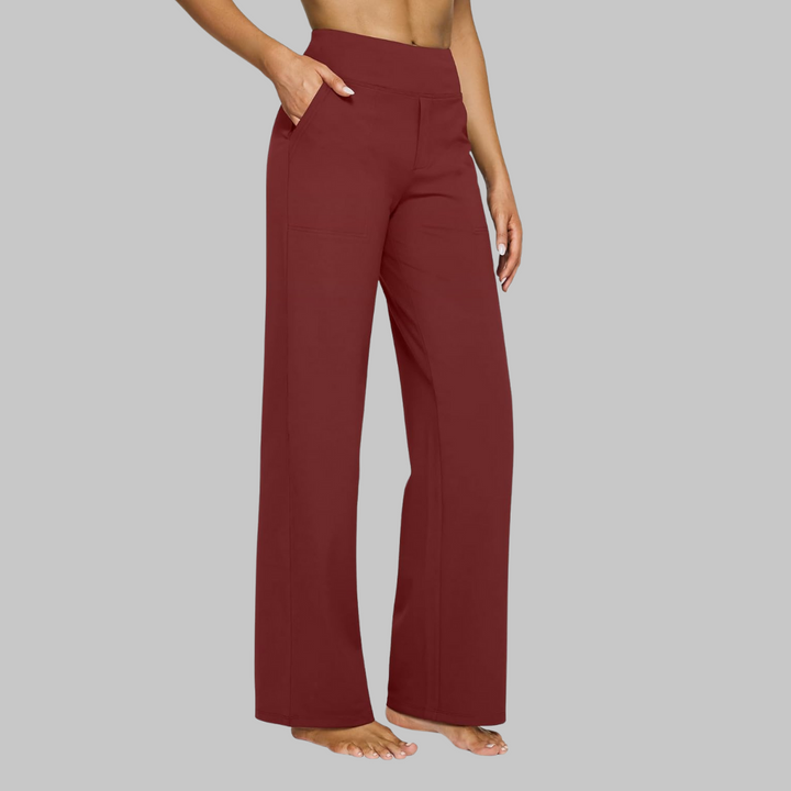 Aurelia Elegant Trousers In Soft Jersey With Straight Legs