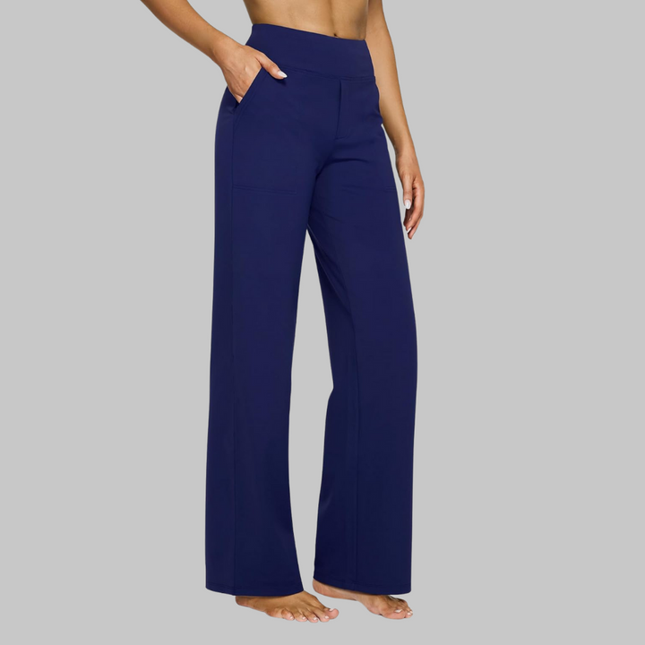 Aurelia Elegant Trousers In Soft Jersey With Straight Legs