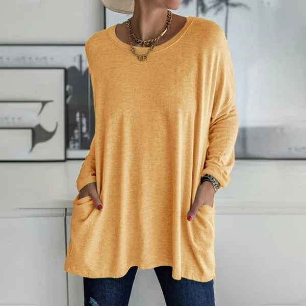 Aster Women Relaxed Fit Long Sleeve Top For Everyday Use