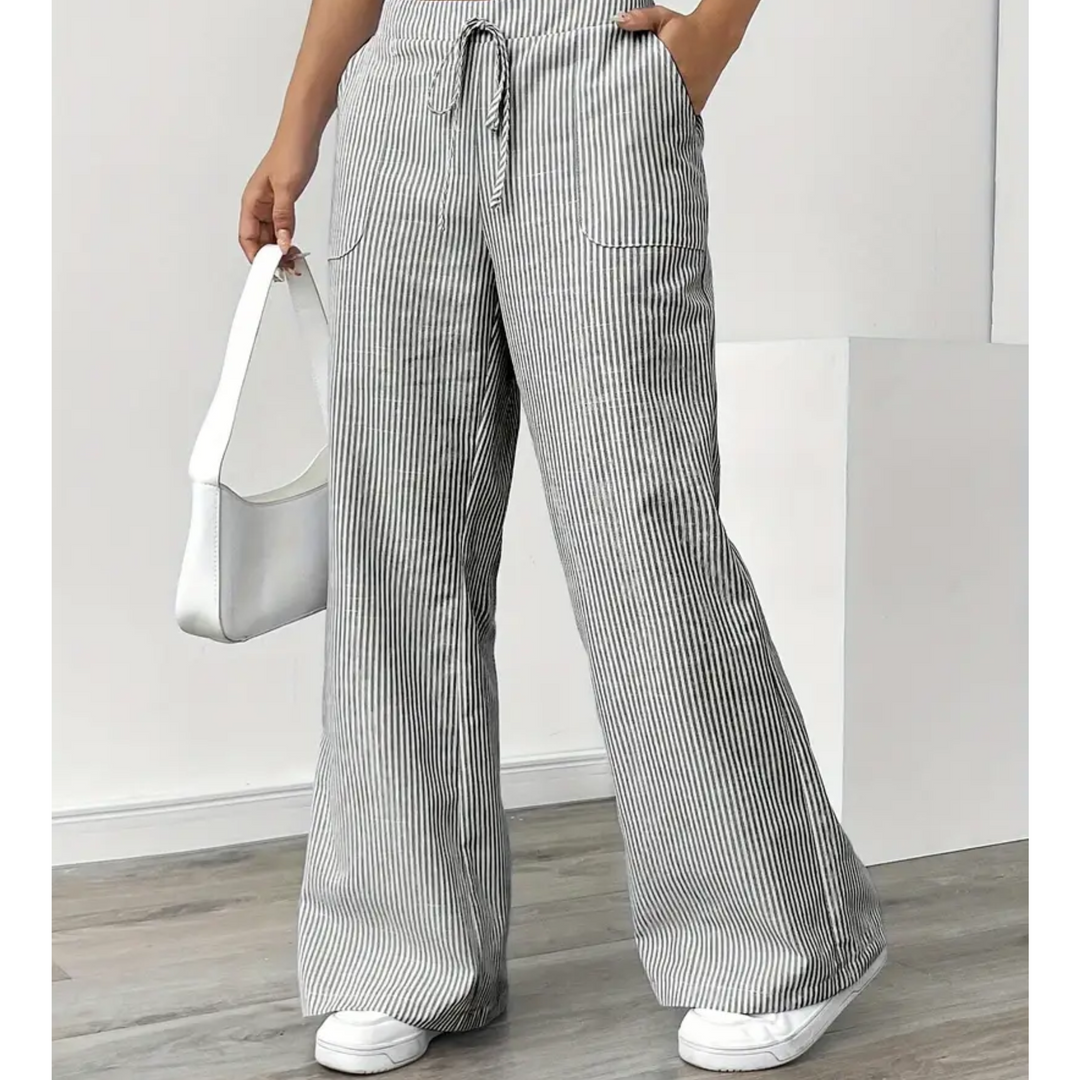 Nova Striped Pant With Pockets For Everyday Weekend Wear