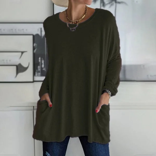 Aster Women Relaxed Fit Long Sleeve Top For Everyday Use