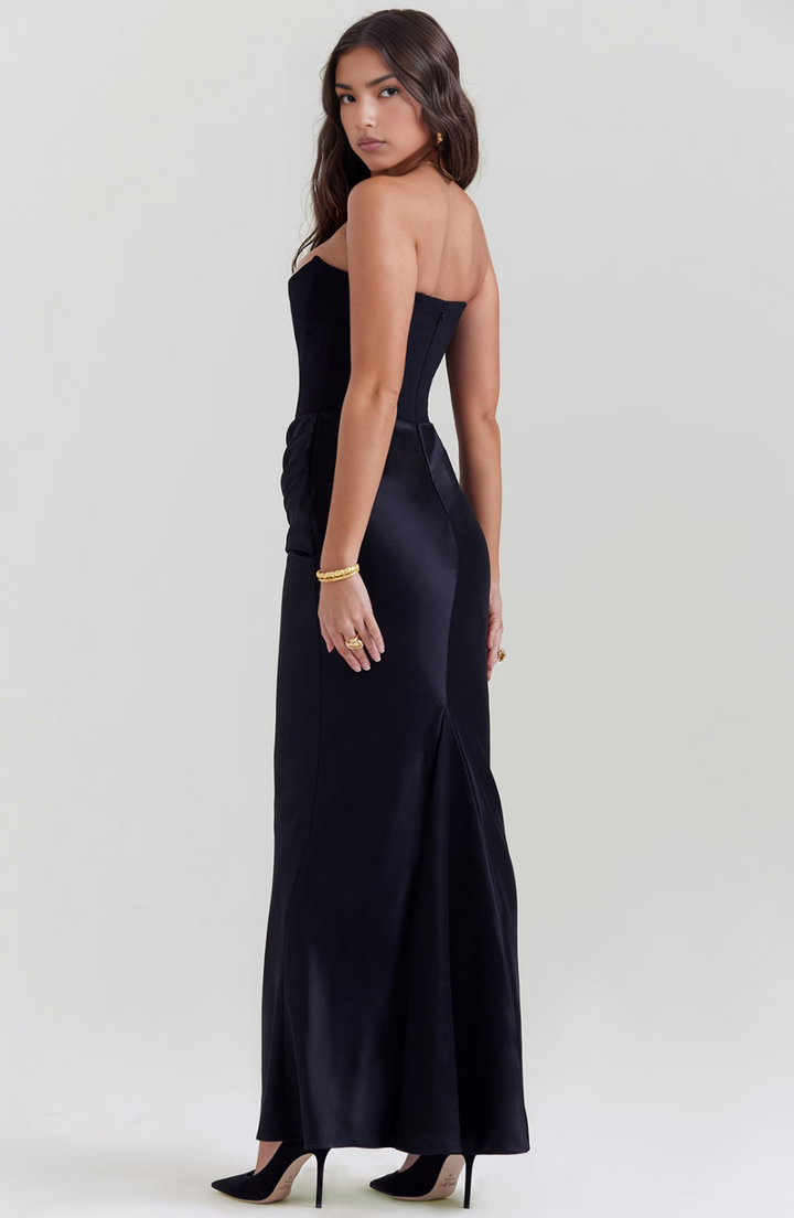 Novae Strapless Corset Bodycon Maxi Dress For Women