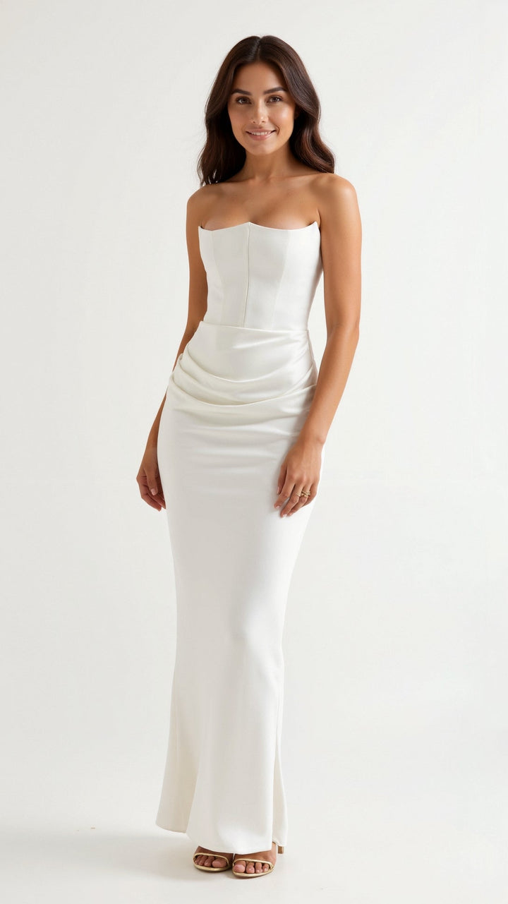 Aurelia Royale Women's Wedding Guest Column Maxi Dress