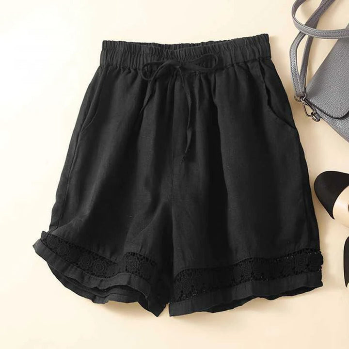 Mira Relaxed Embroidered Shorts With Soft Waistband