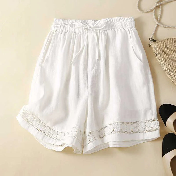 Mira Relaxed Embroidered Shorts With Soft Waistband
