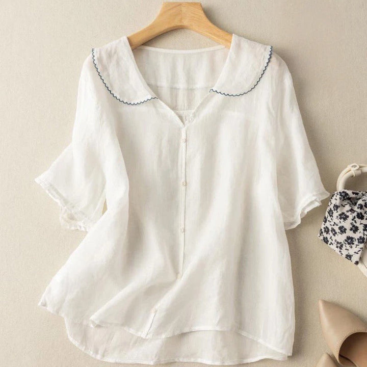 Aurora Elegant Graceful Scalloped Blouse Collection