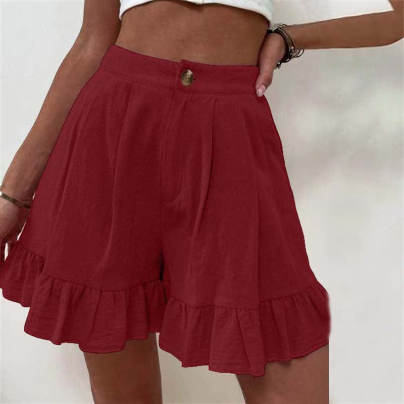 Luna Breezy Ruffle Hem Shorts For Everyday Summer Style