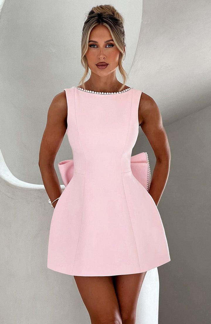 Avery Women's Wedding Guest Structured Mini Dress