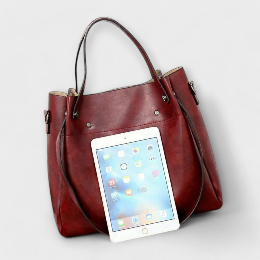 Aurelia 4-Piece Vintage Bag Set Collection With Tote Shoulder Bag Clutch Wallet