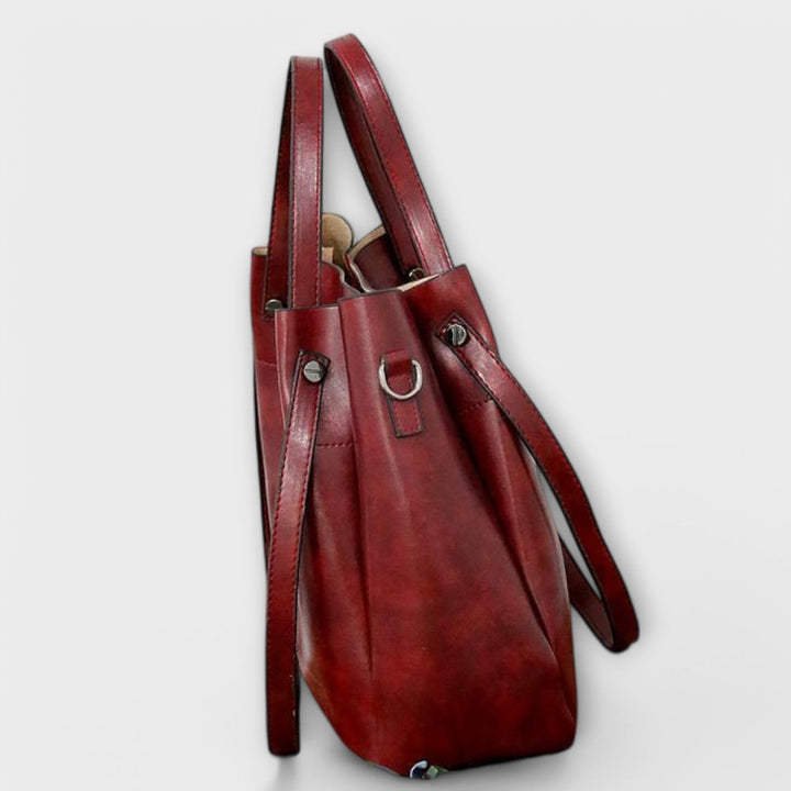Aurelia 4-Piece Vintage Bag Set Collection With Tote Shoulder Bag Clutch Wallet