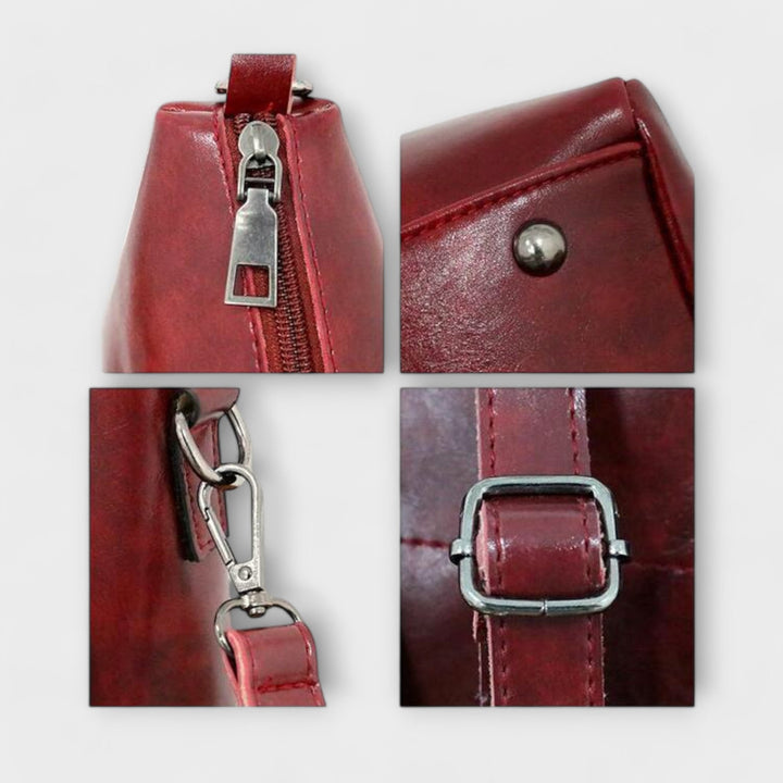 Aurelia 4-Piece Vintage Bag Set Collection With Tote Shoulder Bag Clutch Wallet