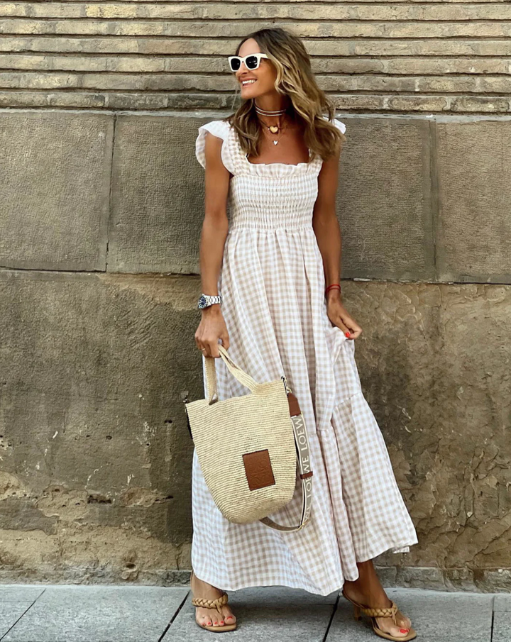 Aurelia Smocked Casual Events Maxi Dress For Women