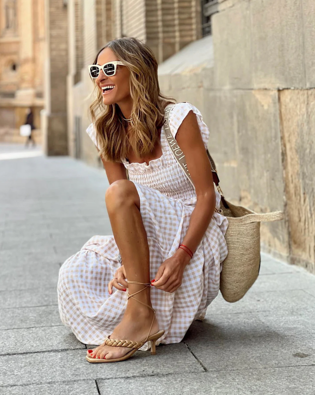 Aurelia Smocked Casual Events Maxi Dress For Women