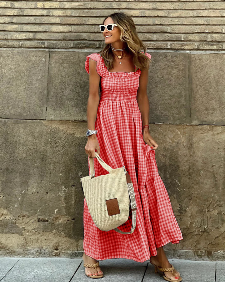 Aurelia Smocked Casual Events Maxi Dress For Women