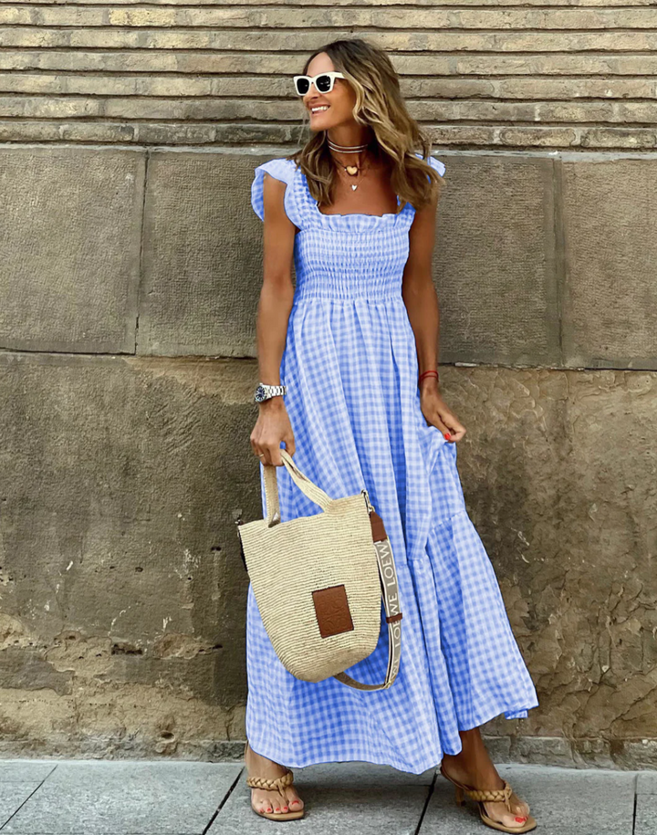 Aurelia Smocked Casual Events Maxi Dress For Women
