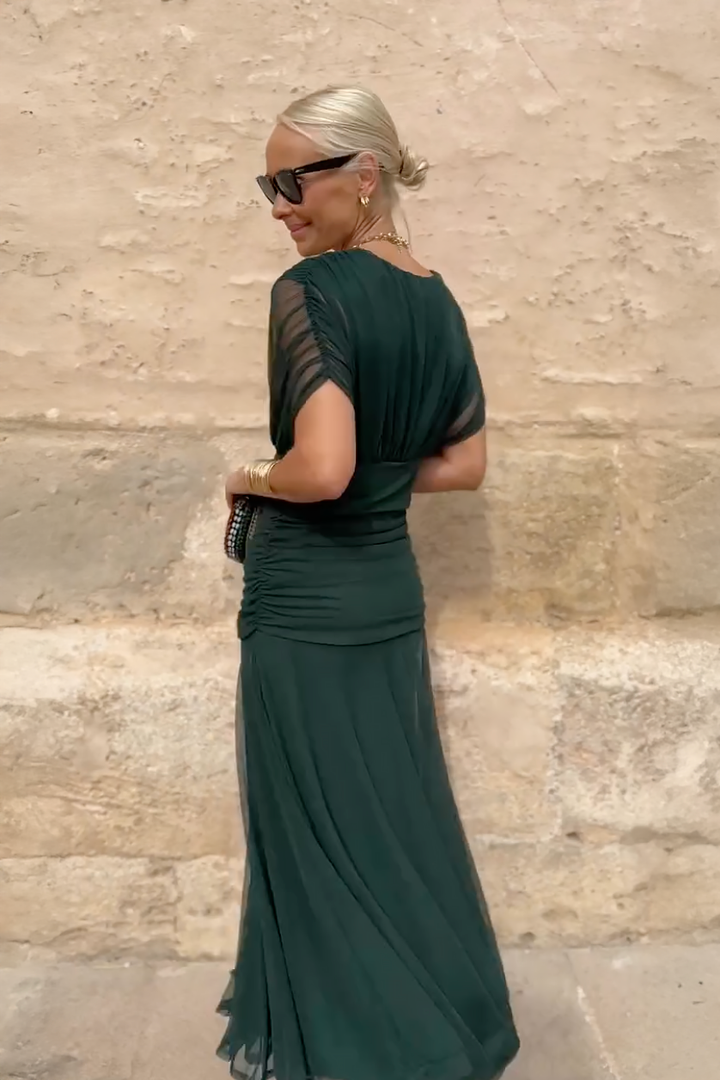 Aurelia Elegant V-Neck Fantasy Party Maxi Dress For Evening Occasions Glamour