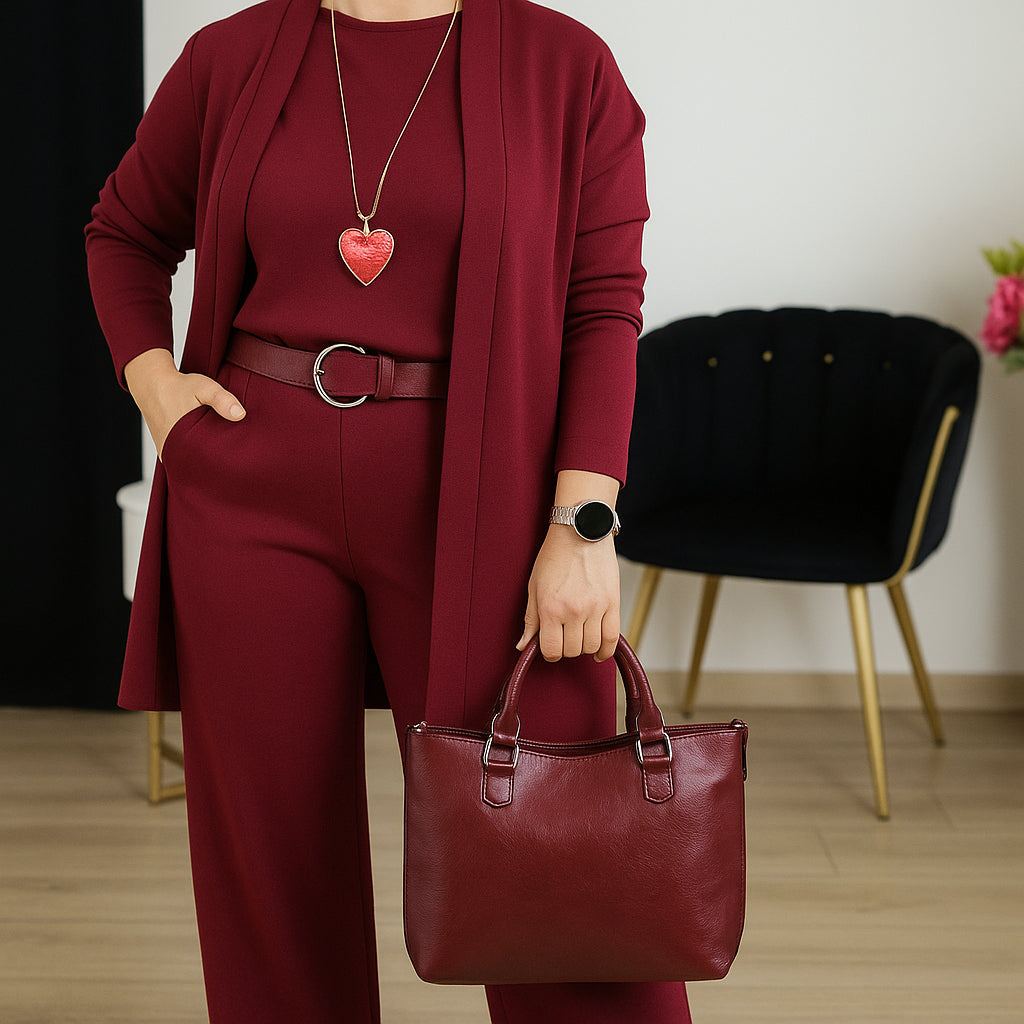 Aurelia Elegant Three-Piece Ensemble For Everyday Wardrobe Essentials