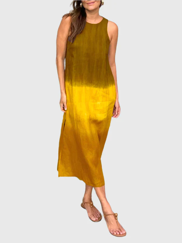 SolaraLine Breezy Print Dress With Elegant Silhouette