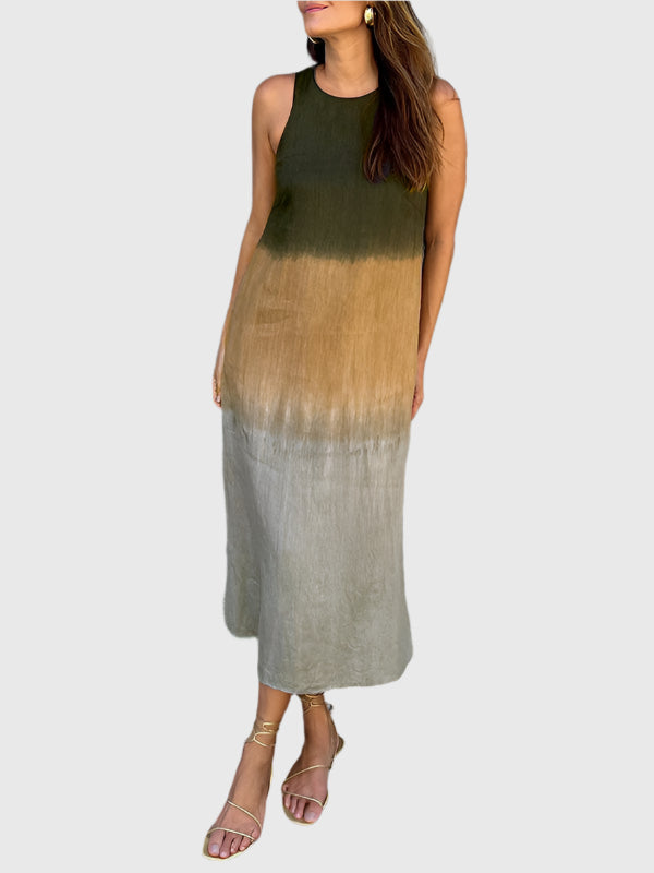 SolaraLine Breezy Print Dress With Elegant Silhouette