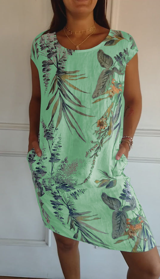 Aurelia Dress With Round Neck, Comfortable To Wear