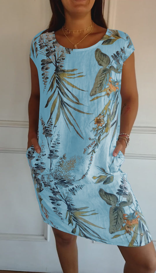 Aurelia Dress With Round Neck, Comfortable To Wear