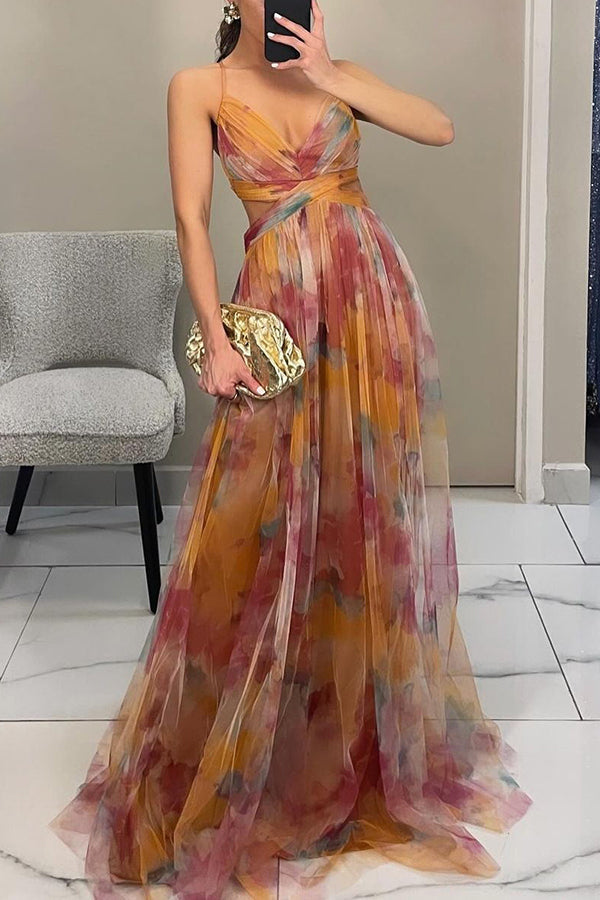 Nova Women's Elegant Floral Maxi Dress For Spring Wear