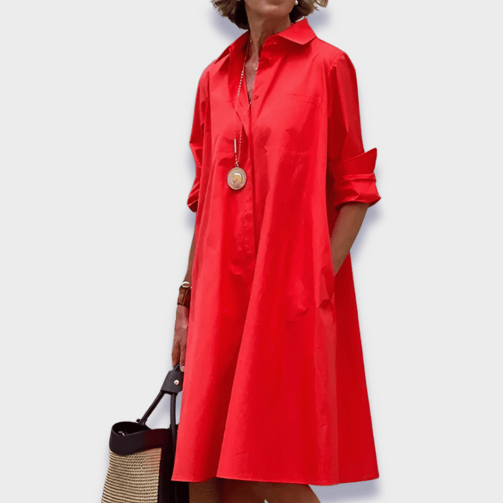 Nova Elegant Midi Polo Dress For Women Everyday Wear