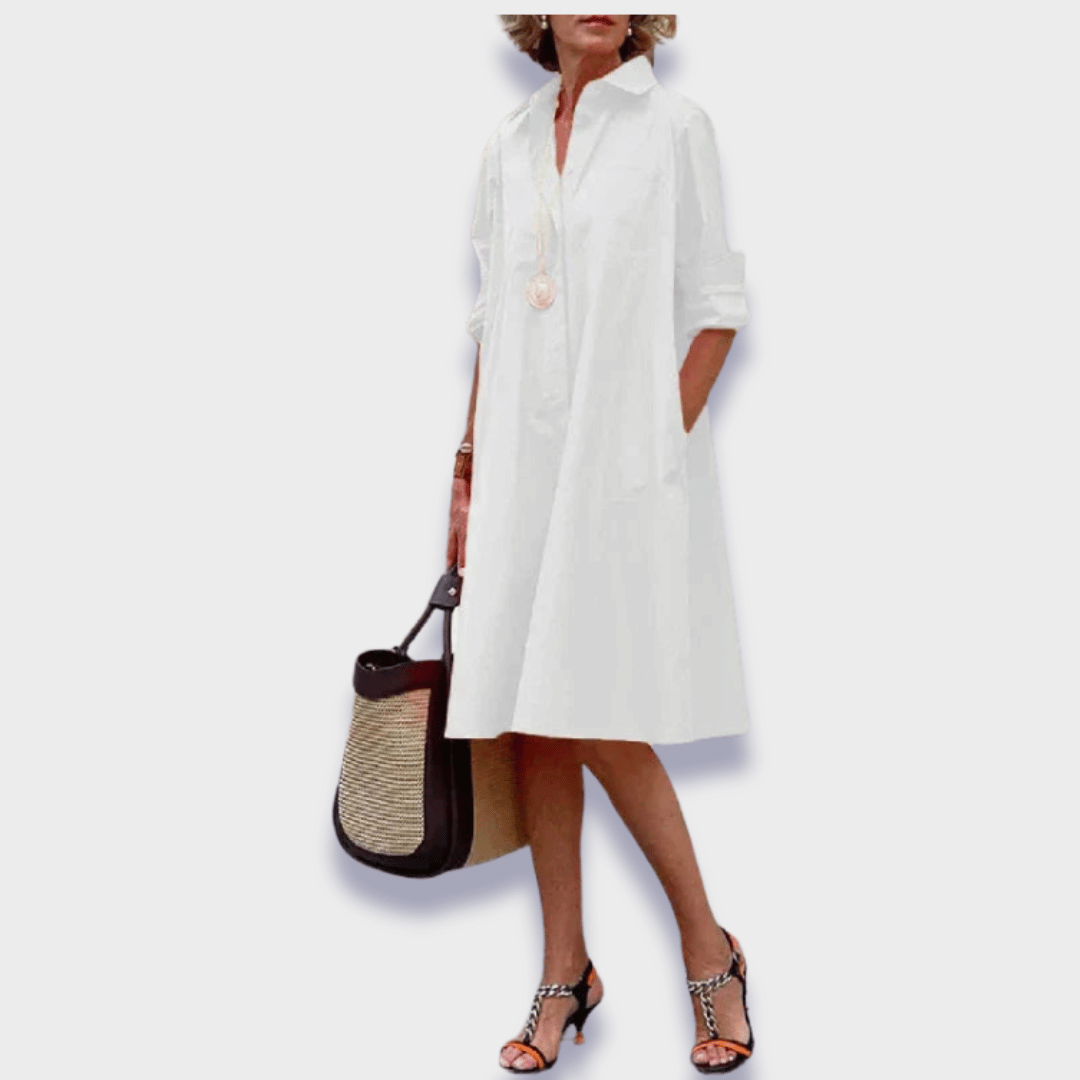 Nova Elegant Midi Polo Dress For Women Everyday Wear