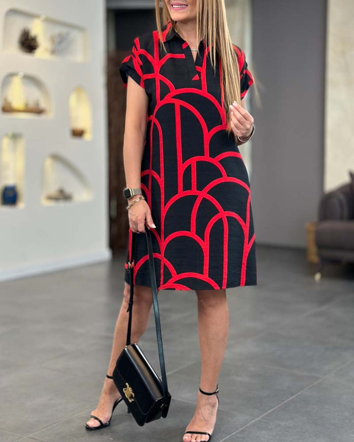 Aero Dress With Short Sleeves For Everyday Elegant Wear