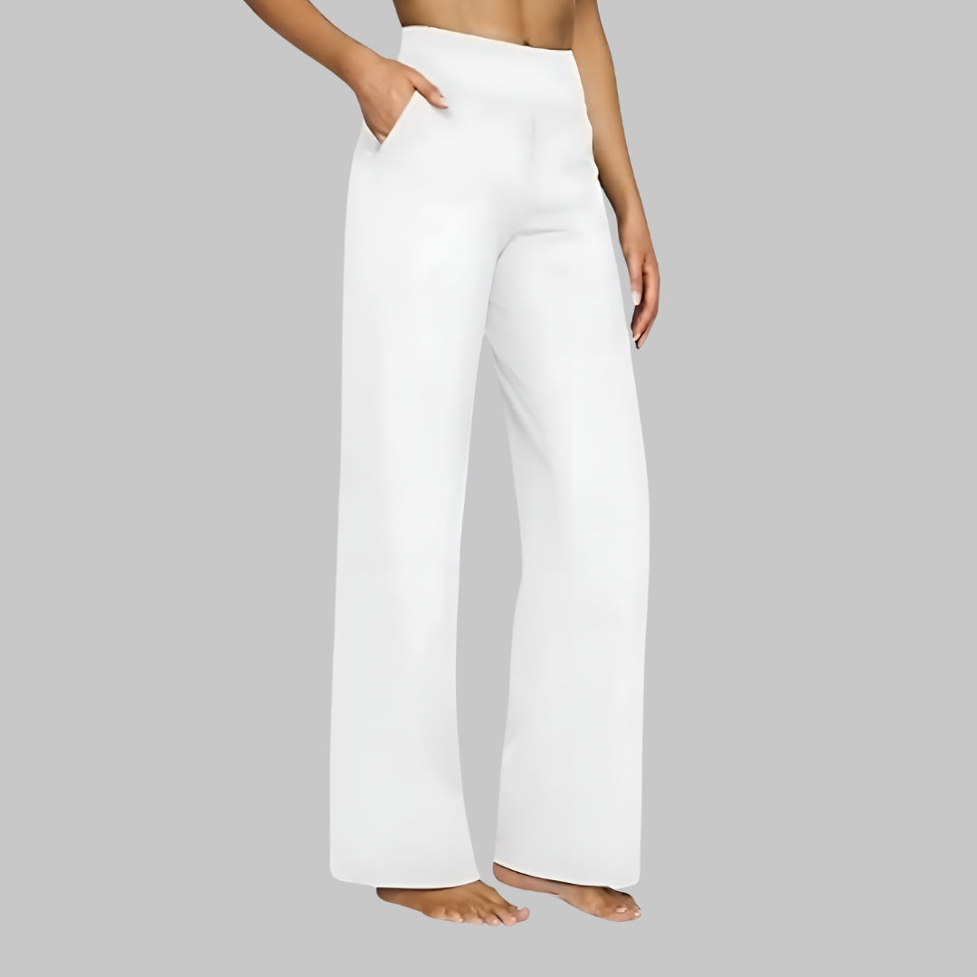 Aurelia Elegant Trousers In Soft Jersey With Straight Legs