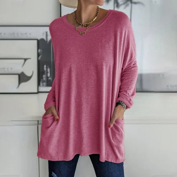Aster Women Relaxed Fit Long Sleeve Top For Everyday Use