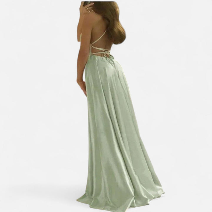 Lunaia Women's Slit Maxi Dress For Elegant Wedding Guests