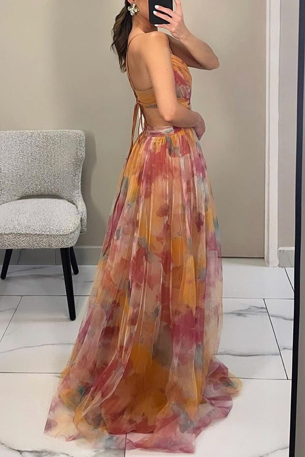 Nova Women's Elegant Floral Maxi Dress For Spring Wear