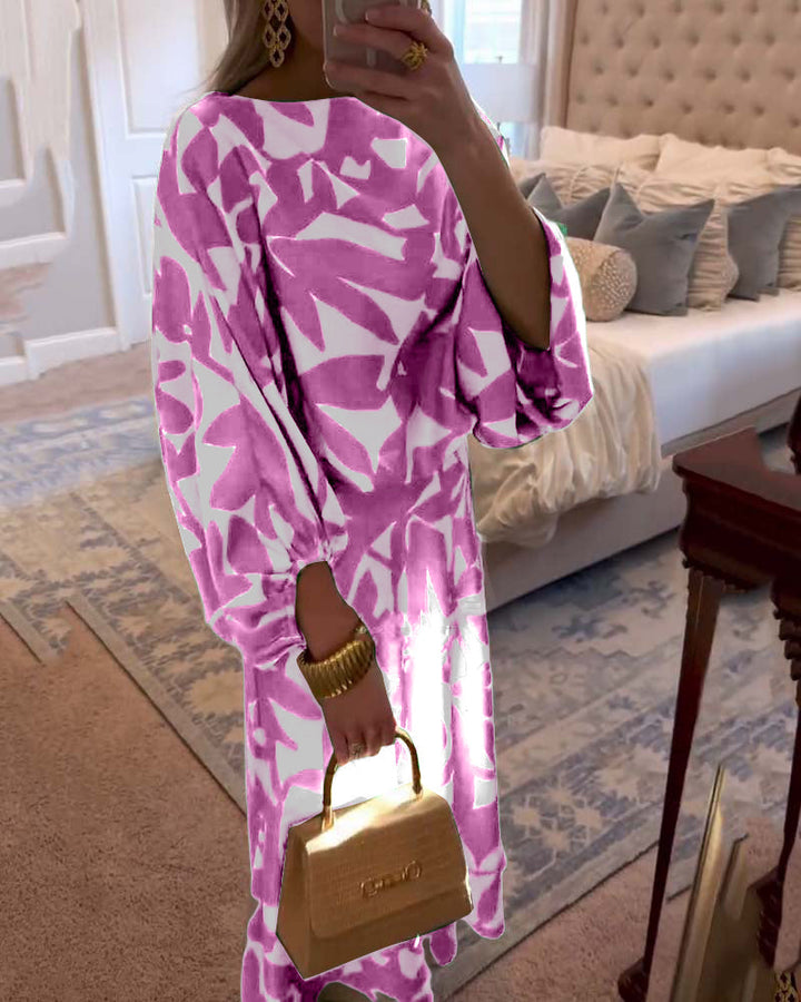 Nova Two-Piece Printed Set With Lantern Sleeves From The Aurora Line