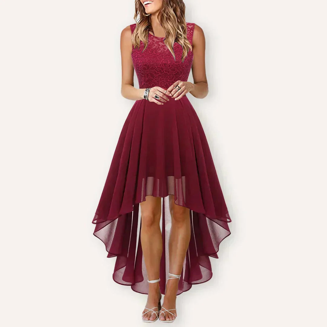 Petal Grace Women’s High-Low Elegant Wedding Guest Dress