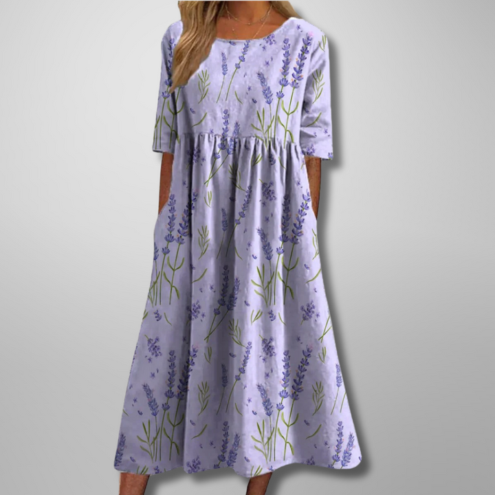 Nova Casual Flowery Midlength Dress Gown Wardrobe Collection