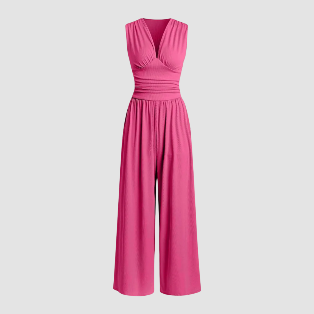 Astra Studio Couture Stretch Comfort Wide-Leg Jumpsuit