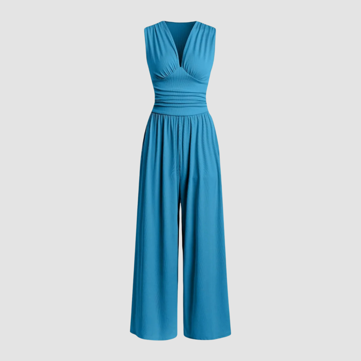 AstraLine Stretch Comfort Wide-Leg Jumpsuit Edition For Everyday Sophistication And Comfort