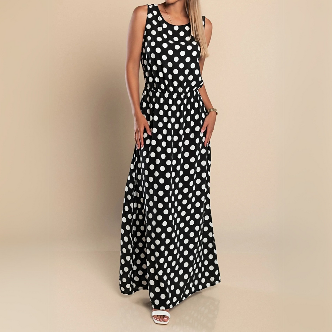 Nova Polka Dot Maxi Dress For Everyday Wardrobe Staple