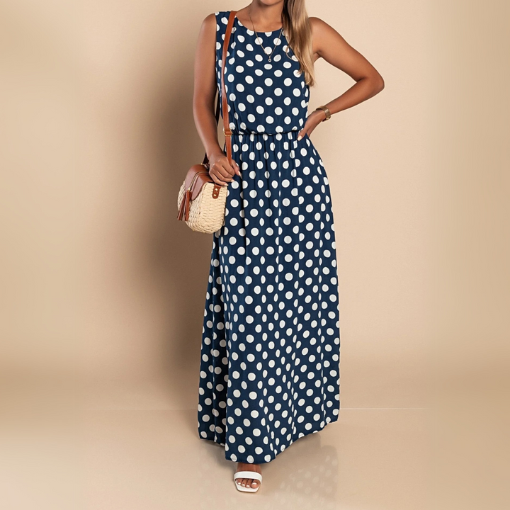 Nova Polka Dot Maxi Dress For Everyday Wardrobe Staple