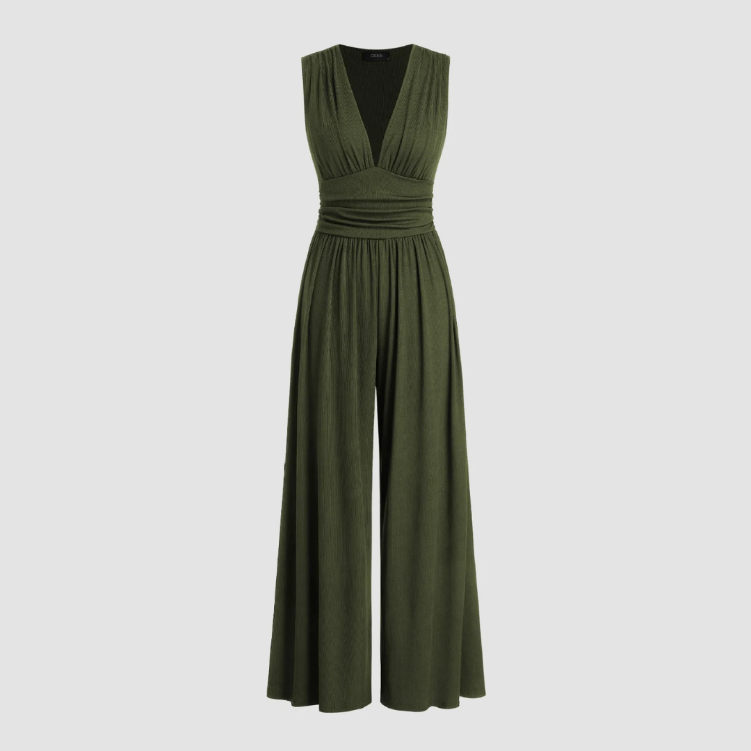 AstraLine Stretch Comfort Wide-Leg Jumpsuit Edition For Everyday Sophistication And Comfort