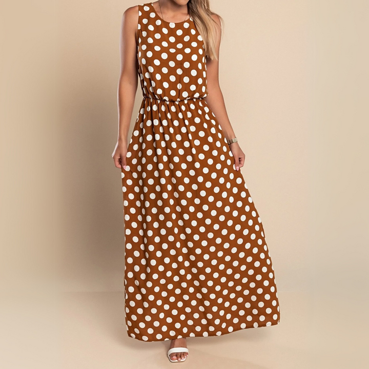 Nova Polka Dot Maxi Dress For Everyday Wardrobe Staple