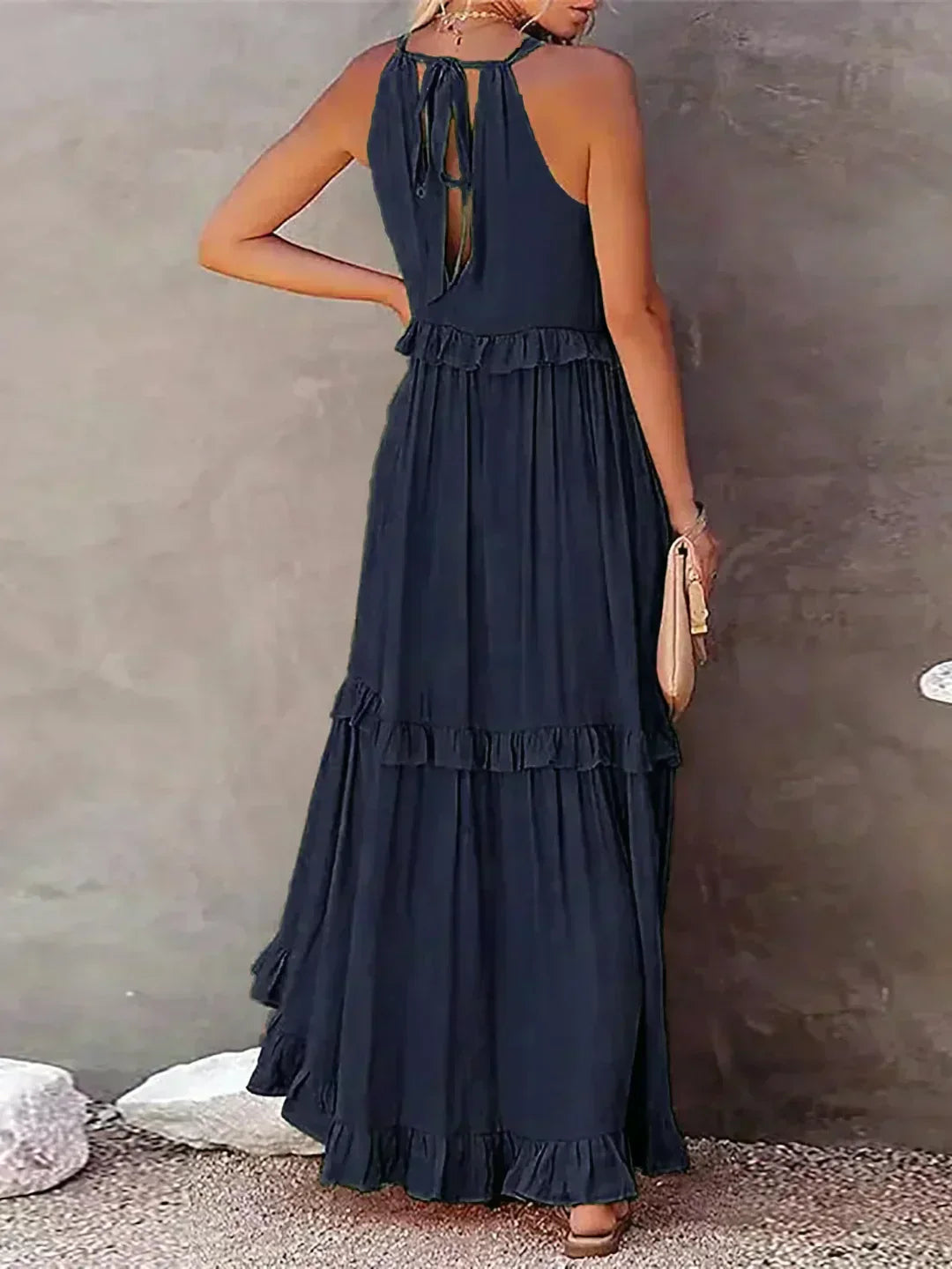 Elara Elegant Sleeveless Dress With Delicate Ruffles