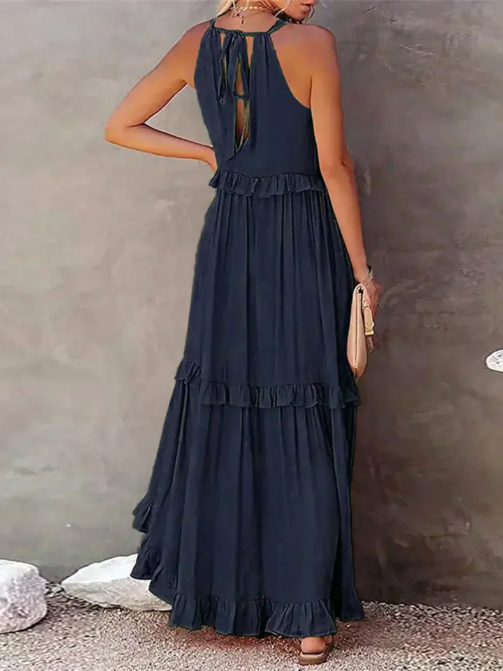 Elara Elegant Sleeveless Dress With Delicate Ruffles