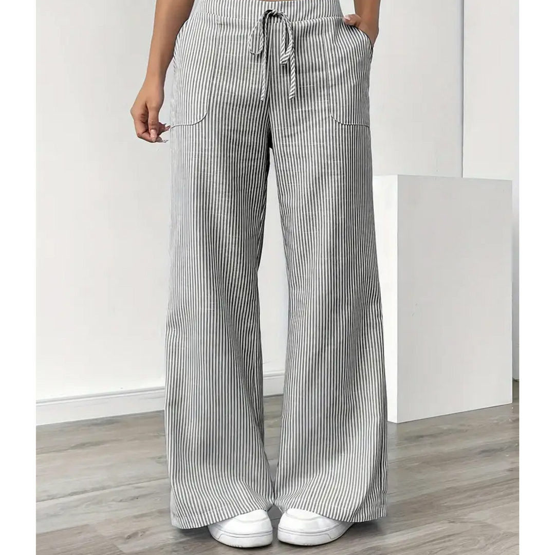 Nova Striped Pant With Pockets For Everyday Weekend Wear