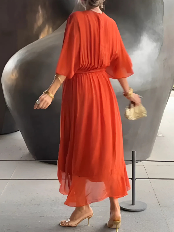 Aveline Wrap Midi Dress Timeless Silhouette For Any Occasion