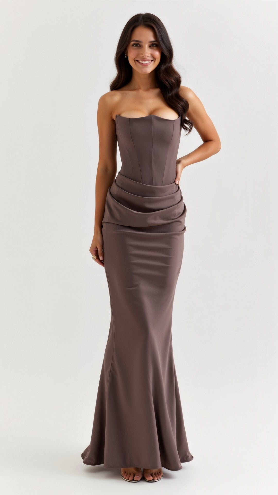 Aurelia Royale Women's Wedding Guest Column Maxi Dress