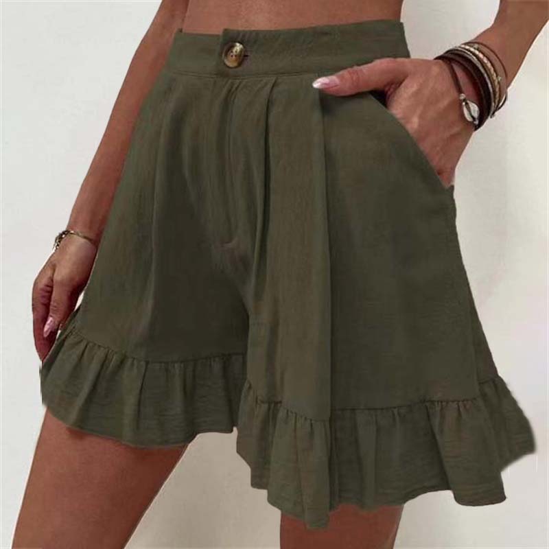 Luna Breezy Ruffle Hem Shorts For Everyday Summer Style